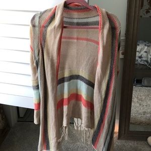 Billabong boho knitted fringe cardigan- L